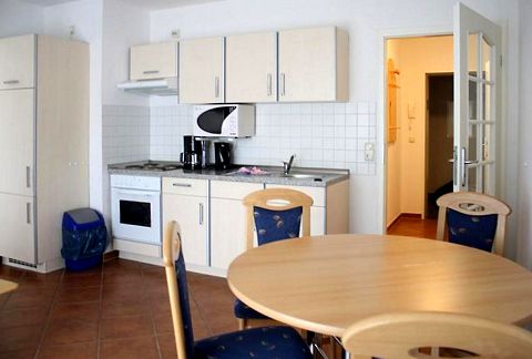 Ferienwohnung am Kurpark in Baabe Küchenzeile